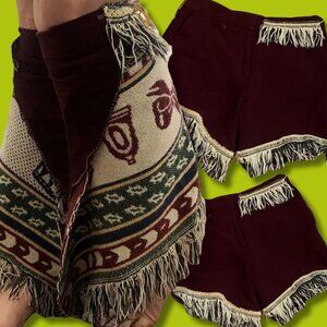 Handmade Shorts w/ Matching Leg Warmers from Vintage Blanket *Upcycle*